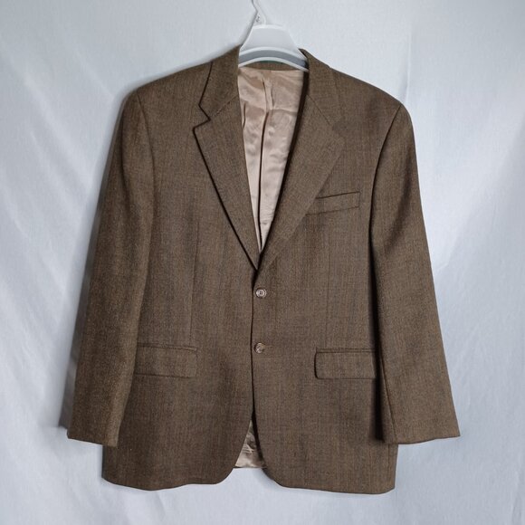 Ralph Lauren Lambs Wool Blazer Mens 42R Brown Single Breasted Made in Canada - Picture 3 of 12